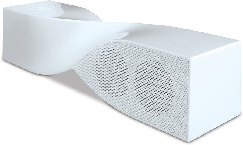Laser Twist Portable Bluetooth Wireless Speaker - White