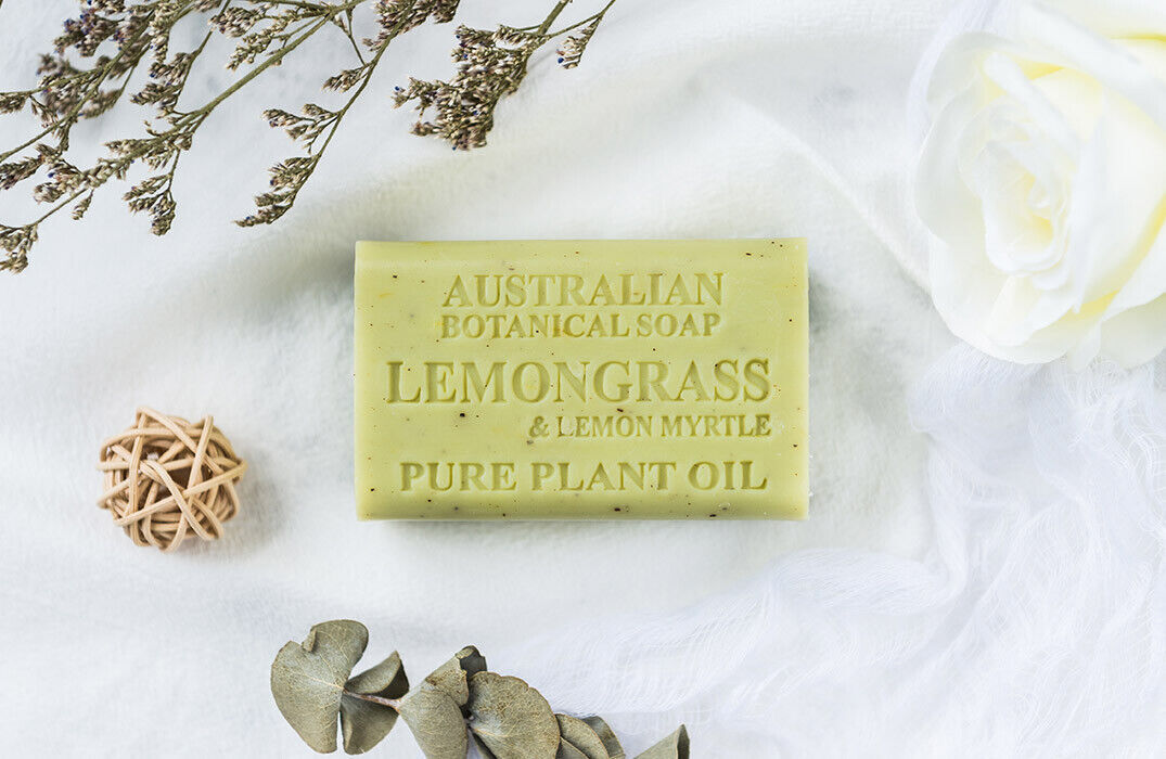 8 x 200g Australian Botanical Lemongrass Lemon Myrtle Body Gentle Wash Bar Soap