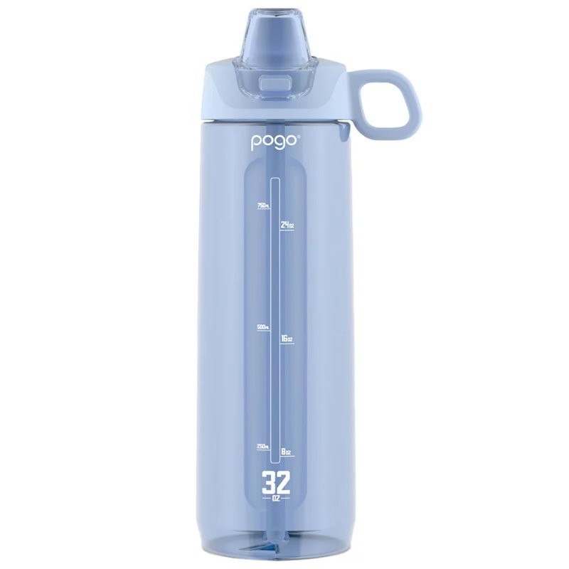 Pogo Tritan Water Bottle with Soft Straw 946 ml (32 oz) - Leakproof, BPA-Free
