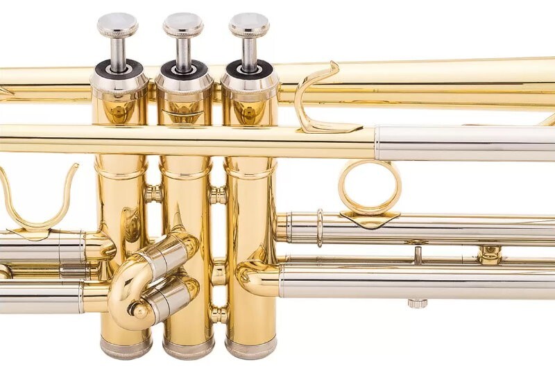 Jean Paul USA Yellow Brass Student Bb Trumpet with Music Stand, Carrying Case