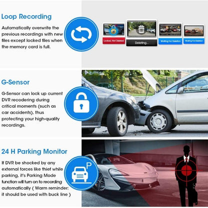 Anytek T600 10" Mirror Mounted Front & Rear Dash Camera Kit w/ Parking Monitor