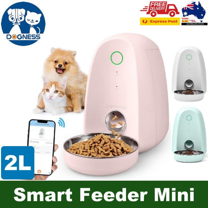 DOGNESS F05 App Smart Pet Dog/Cat Feeder Mini 2L with Microphone for Small Pets