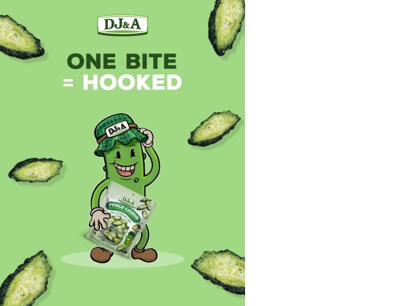 DJ&A Original Pickle-Licious Pickle Flavoured Cucumber Crisps Plant Based 200g