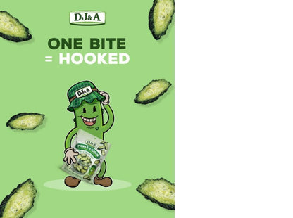 DJ&A Original Pickle-Licious Pickle Flavoured Cucumber Crisps Plant Based 200g