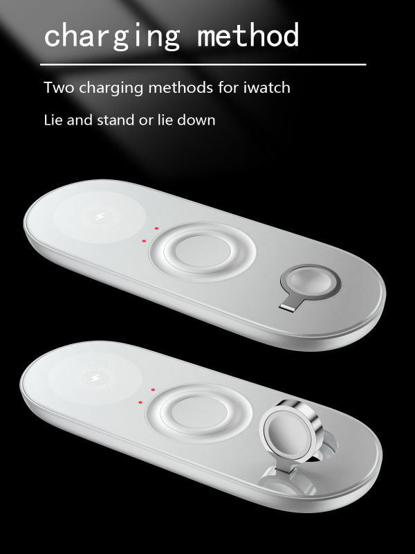 TEQ 15W 5-in-1 Fast Wireless Charger - iPhone 16, 15 Apple/Samsung Watch, AirPod