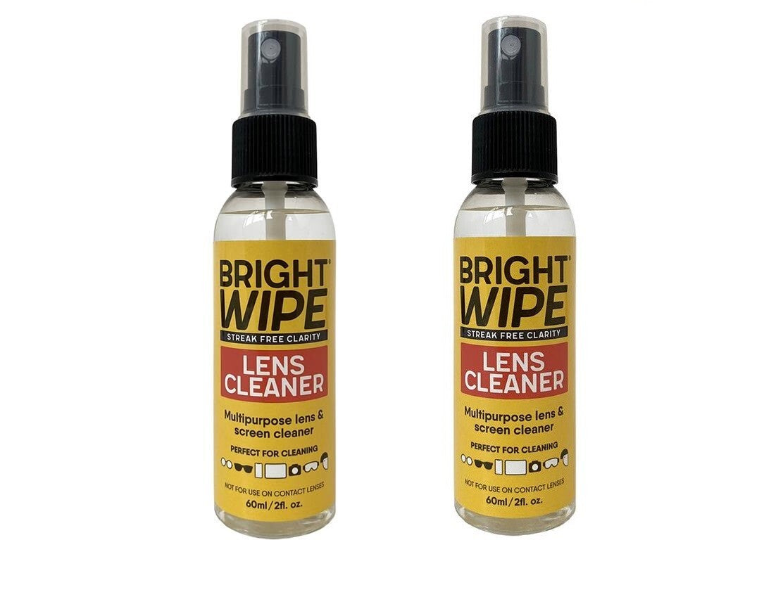 2 x 60ml BrightWipe Eye Glasses Sunglasses Lens Cleaner Spray Bottle Streak Free