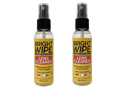 2 x 60ml BrightWipe Eye Glasses Sunglasses Lens Cleaner Spray Bottle Streak Free