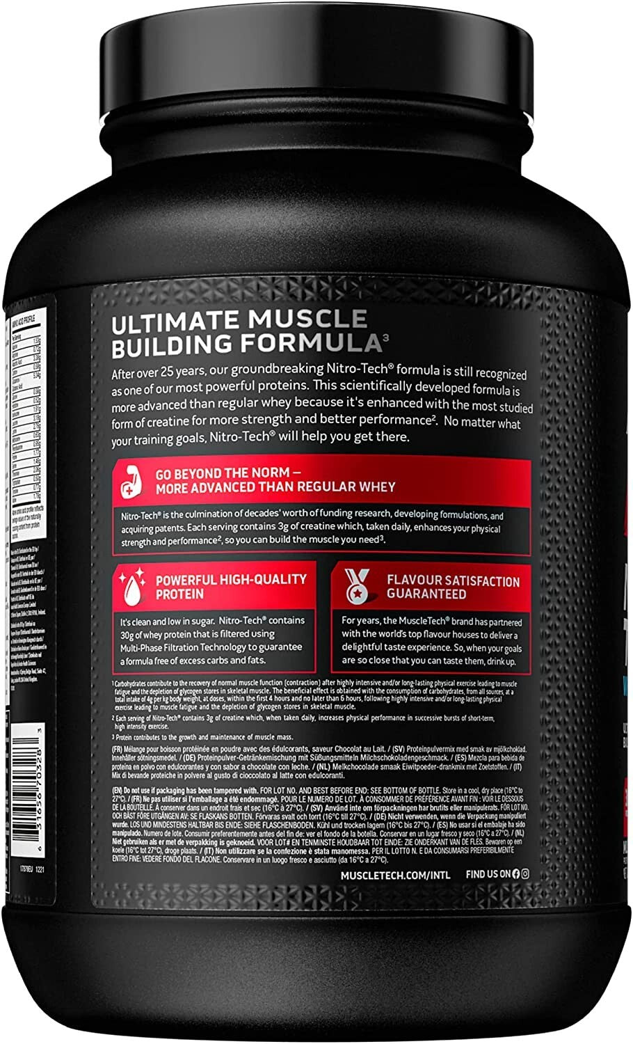 MuscleTech NitroTech Post Workout 8 Hour Protein Vanilla Cake Flavour 2.72kg