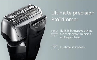 Braun Series 8 Wet & Dry 3 + 1 Head Electric Shaver & Precision Trimmer -Express