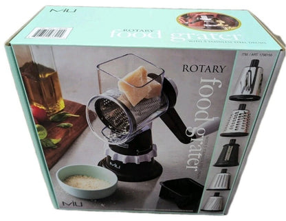 MIU 5-in-1 Rotary Drum Grater & Slicer with Suction Base, 5 Replaceable Drum