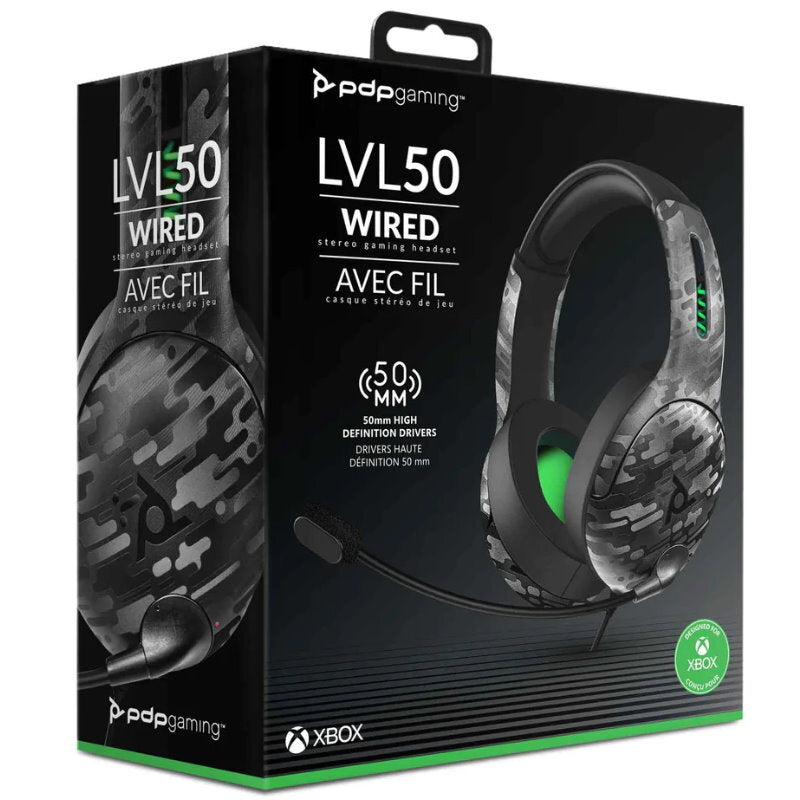 PDP Gaming LVL 50 Wired Gaming Headset w/ Mic for Xbox X / PS5 PS4 / PC