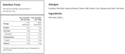 FreshLife Pine Nuts Rich in Nutrients Great Source of Fibre Ideal For Pasta 680g