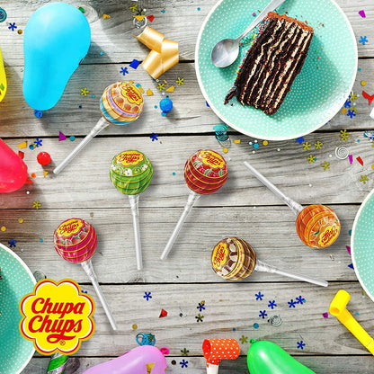 300 x Chupa Chups Lollipops Assorted Flavour Bulk Kids Lollies Candy Bag 3.9kg