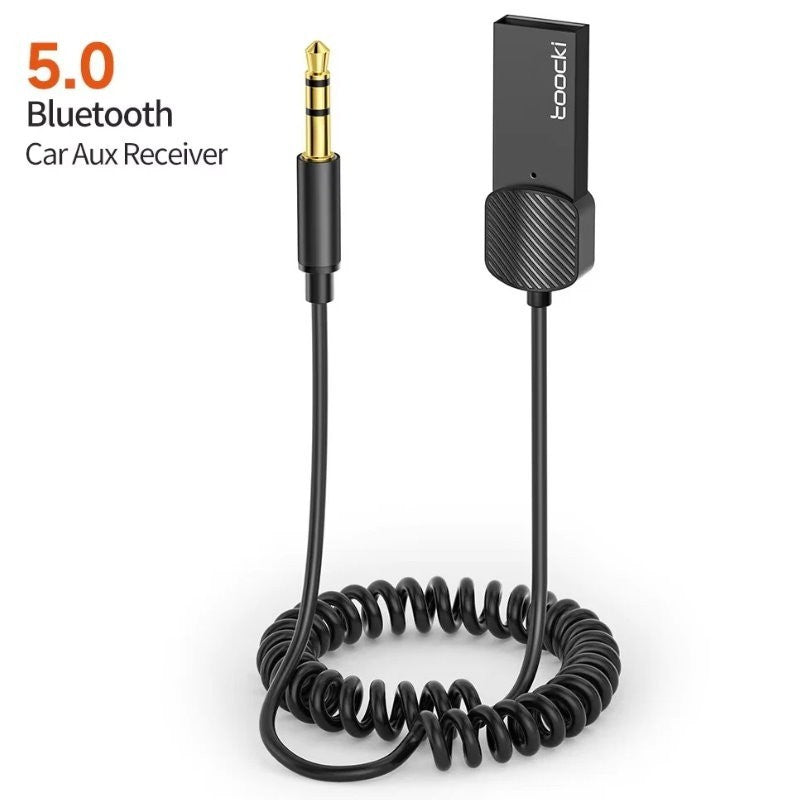 TOOCKI 3.5mm AUX USB Car Bluetooth Receiver Adapter Music For Car, Hands Free