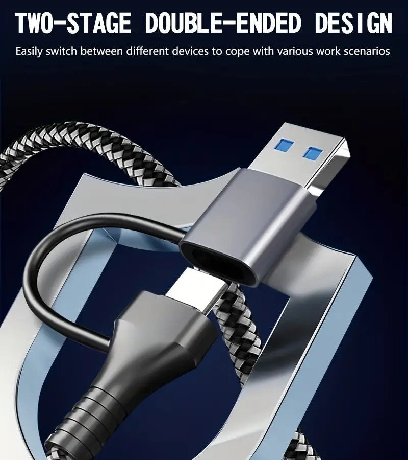 Universal 5-in-2 USB 3.2 Gen2 10Gbps Hub Splitter with 4x USB 3.2 + 1x USB C