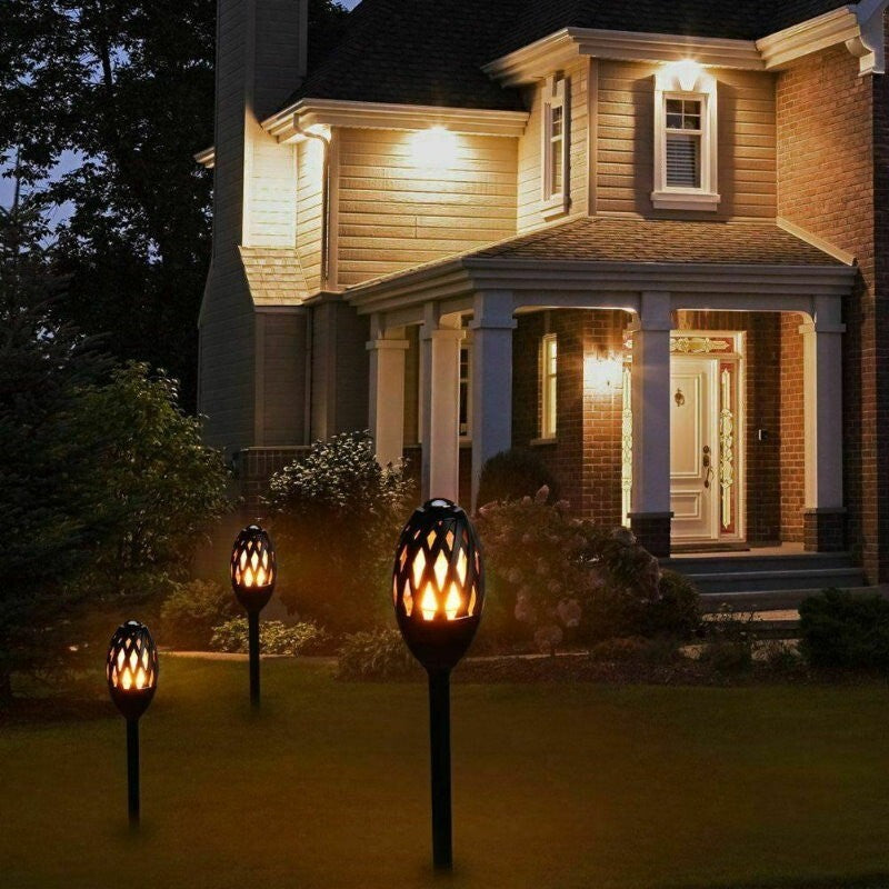 ProGlo IP65 Indoor/Outdoor LED Flame Effect Torch w/ Spike, Stand & USB Charging