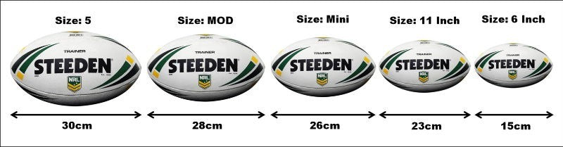 Steeden NRL Starter Pack Rugby League Football Size 5 with Pump, Kicking Tee
