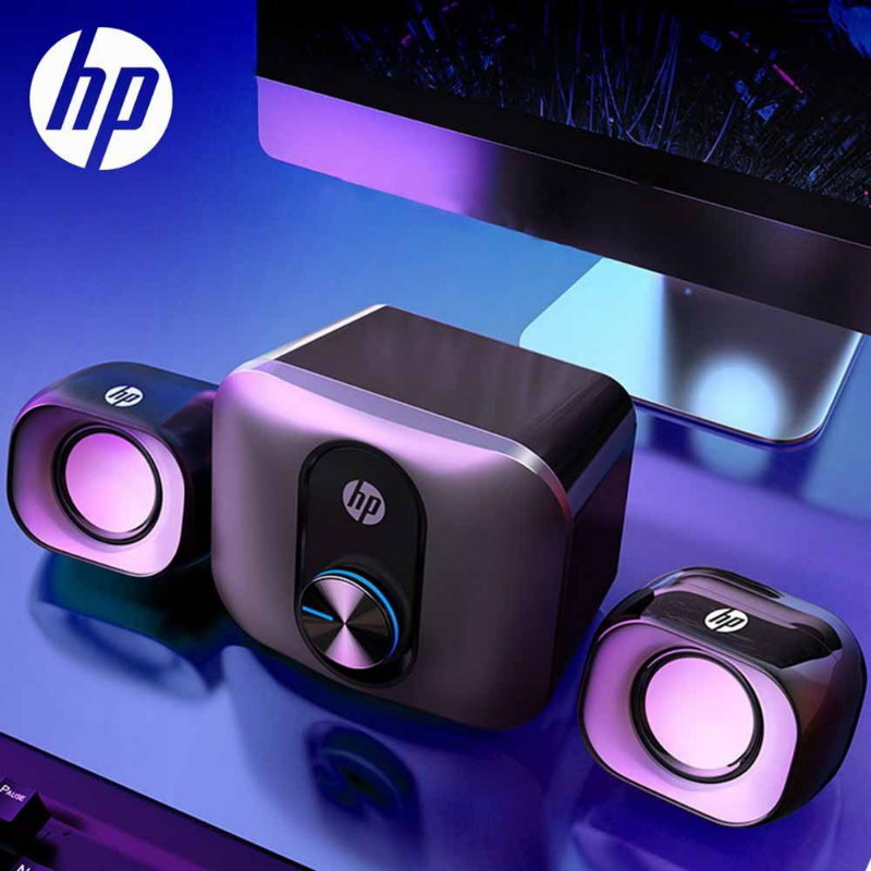 HP DHS-2111S Wired Mini Multimedia PC Speaker with Subwoofer, USB & 3.5mm