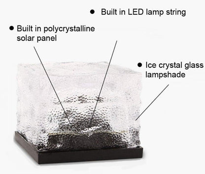 Dais 6-Pack Outdoor Waterproof Solar Brick Light Ice Cube for Garden, Pathway