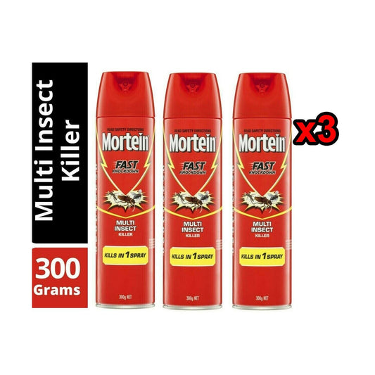 3x Mor tein Fast Knockdown Multi Insect Fly Mosquito Bugs Killer Pest Spray 300g