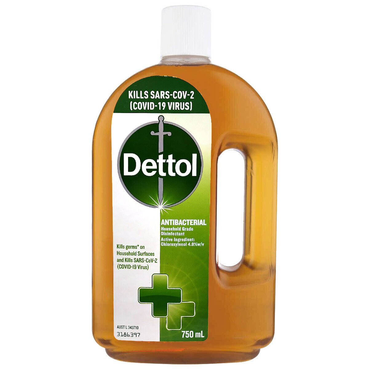 750mL Dettol Antiseptic Disinfectant Liquid Kills Germs Cleans Household Surface