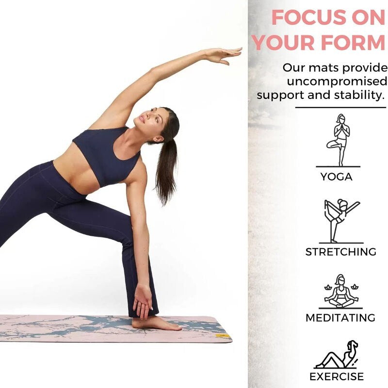 Lole Yoga Mat with 2-In-1 Strap Carry Strap & Resistance Band w/ Exercise Guide