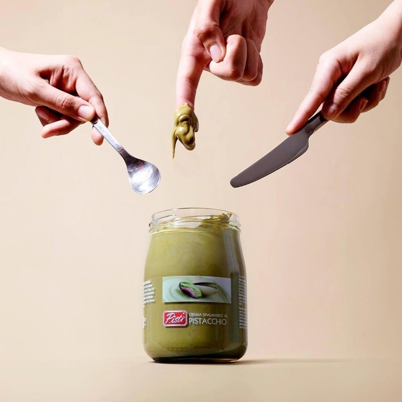 Pisti Sicilian Spreadable Pistachio Cream Spread 600g Italian Sweet and Velvety