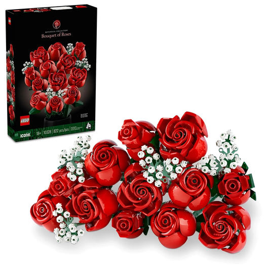 Lego 10328 Bouquet of Red Roses Icons Botanical Collection Flowers Set 822pcs