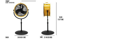 CAT Caterpillar 18" High Velocity Industrial Drum Pedestal Air Circulator Fan