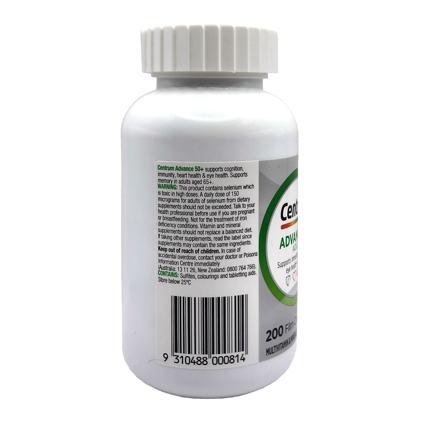 Centrum Advance 50+ For Adults Multivitamin Minerals Dietary Supplement 200 Tabs