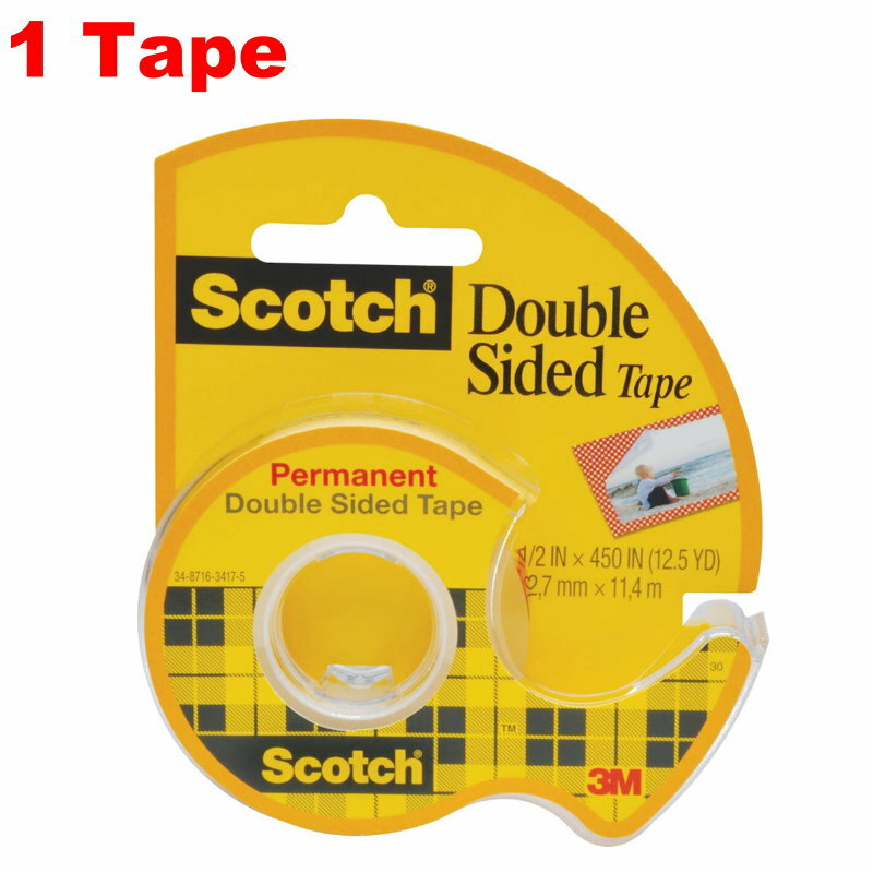 Scotch Double Sided Tape Gift Wrap Quality Value Pack 12.7mm x 11.4m