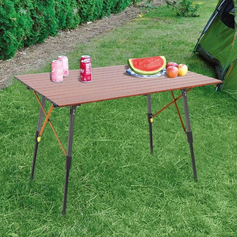 Timber Ridge 6-People Folding Adjustable Aluminium Camping Table w/ Carry Bag
