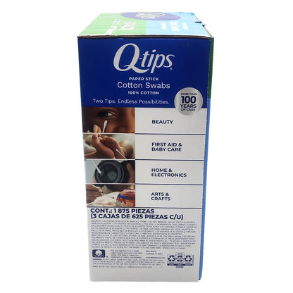 Q Tips 1875 Cotton Swabs Cleaning Tips Pure Cotton First Aid Baby Care Clean