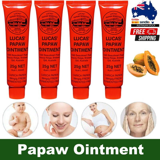 100% Lucas' Papaw Ointment Paw Paw Cream Handy Tube 25g Aussie Made