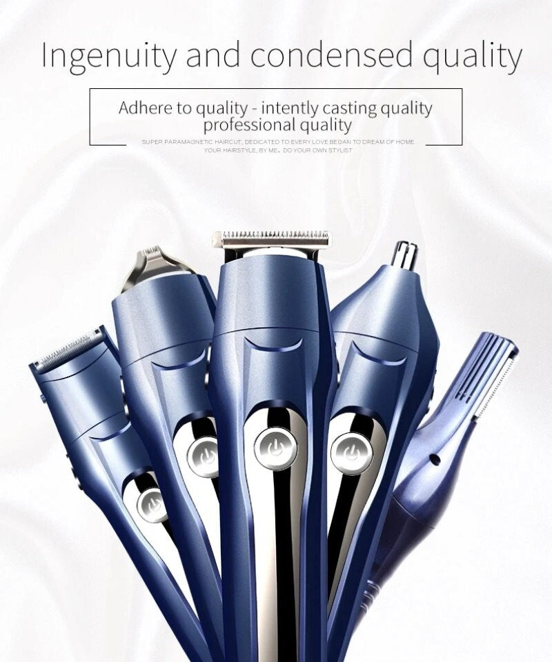 MARSKE 5-in-1 Professional Rechargeable Hair Clipper Multi Grooming Kit
