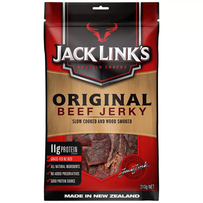Jack Link's Original Beef Jerky Slow Cook Protein Snack Hardwood Smoked 3 x 310g