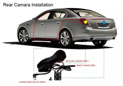 Anytek T600 10" Mirror Mounted Front & Rear Dash Camera Kit w/ Parking Monitor