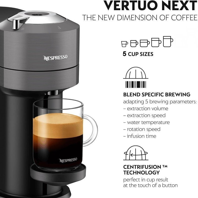 De'Longhi Nespresso Vertuo Next Capsule Coffee Machine & Aeroccino3 Milk Frother