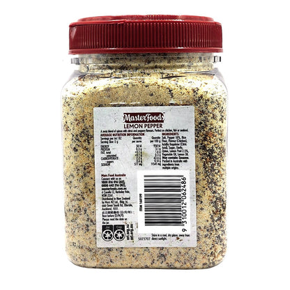 MasterFoods Lemon Pepper Seasoning 410g Herbs & Spices Meat, Chicken & Vegetable