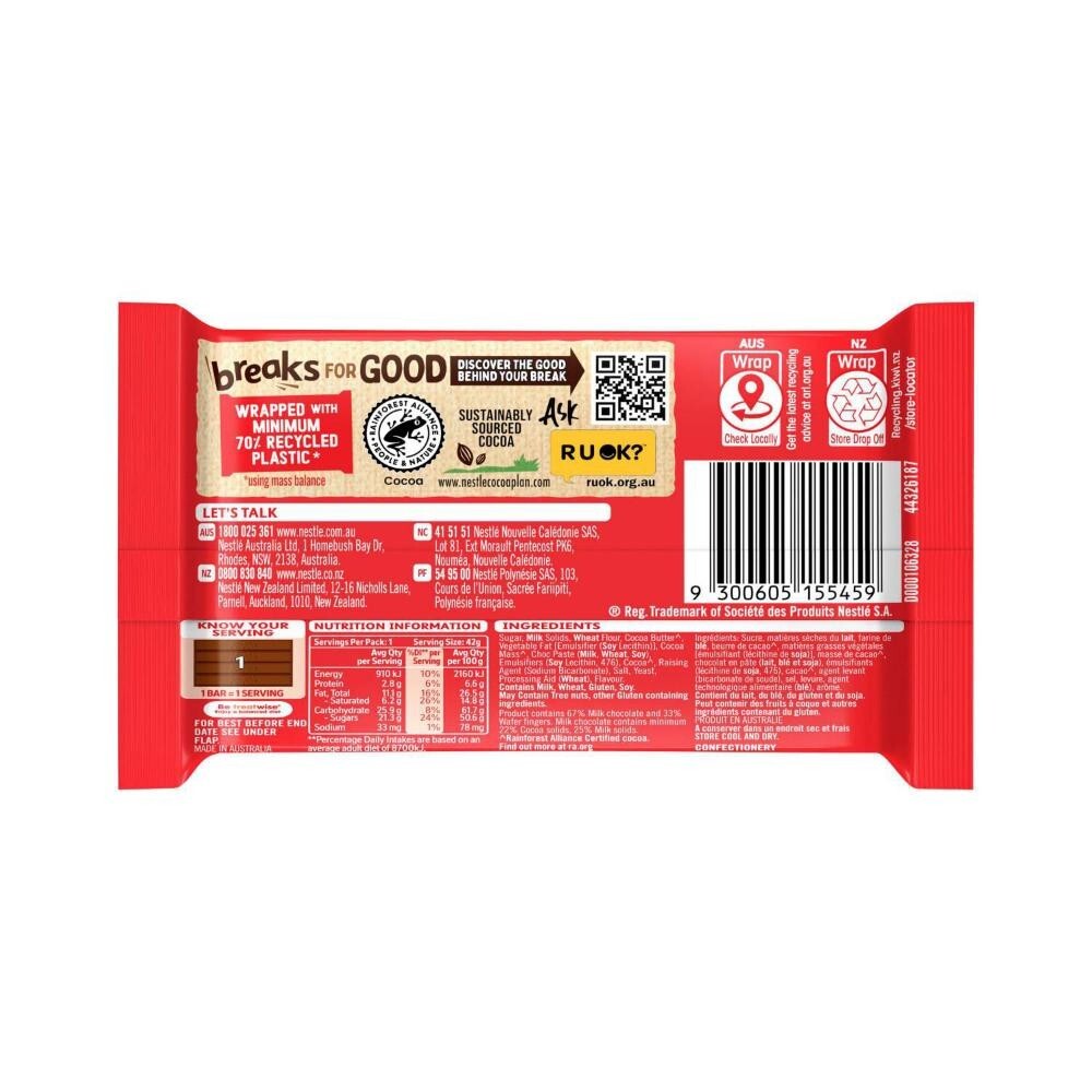 Kit Kat Chocolate Candy Bar 48 x 42g - 4 Fingers Milk Chocolate Wafer Kids Sweet