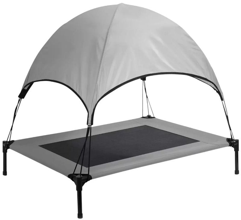 SolarTec Elevated Pet Dog Cot Bed with Removable Canopy Indoor/Outdoor - Large