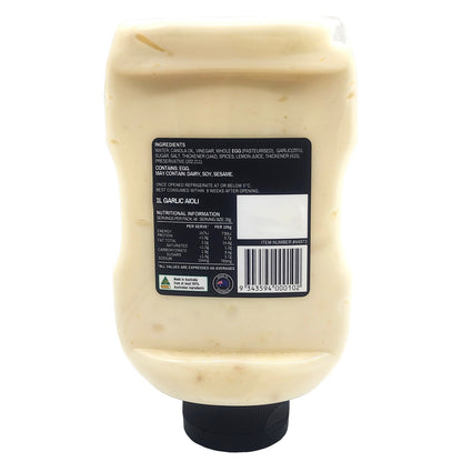 Garlic Aioli Dressing Mayo Mayonnaise Dipping Sauce 8 Food Australian Made 1L