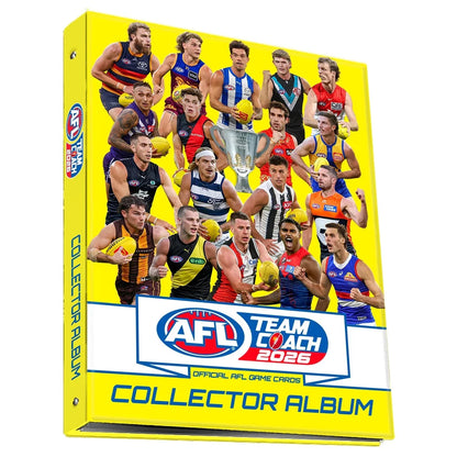 2026 Official AFL TeamCoach Cards Footy Collector Album Holds 252 Card Booklet