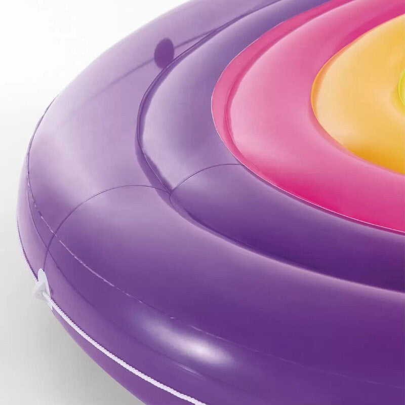 Intex Rainbow Fiesta Island Pool Float 201 x 24cm XL Inflatable Water Lounge