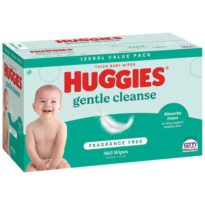 Huggies Fragrance Free 1920 Baby Wipes 24 x 80 Wipes