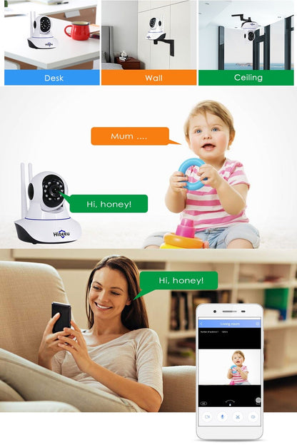 HISEEU FH1C Baby Monitor 1080P IP Camera WIFI Home Security Motion Night Vision