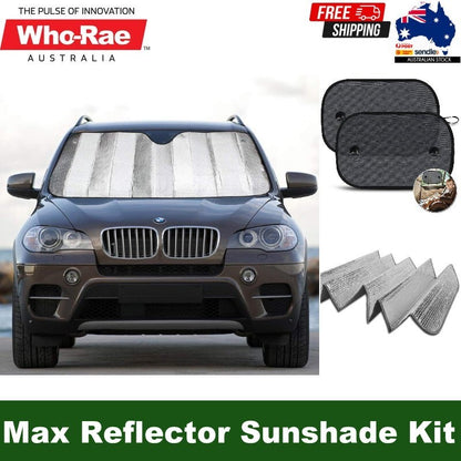 WHO-RAE Pro Max Reflector Sunshade Kit Car Windscreen Shade & Rear Window Shades