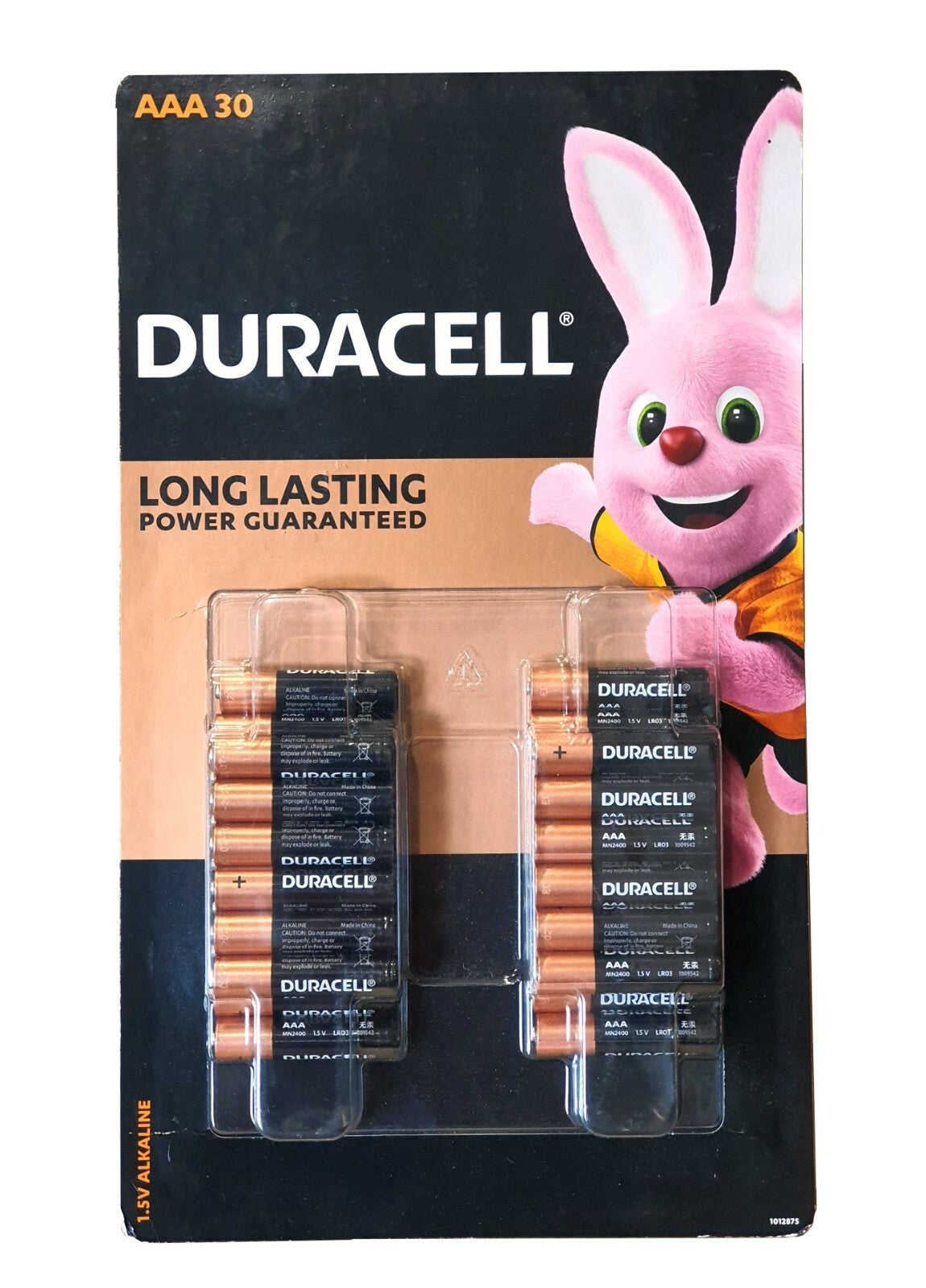 Duracell AAA 1.5V Alkaline Batteries 30 Pack Coppertop for Toys RC TV Remote