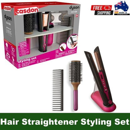 Casdon Dyson Toy Corrale Hair Straightener Styling Set Safe Toy Lights & Sounds