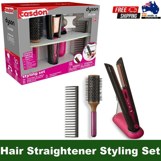 Casdon Dyson Toy Corrale Hair Straightener Styling Set Safe Toy Lights & Sounds
